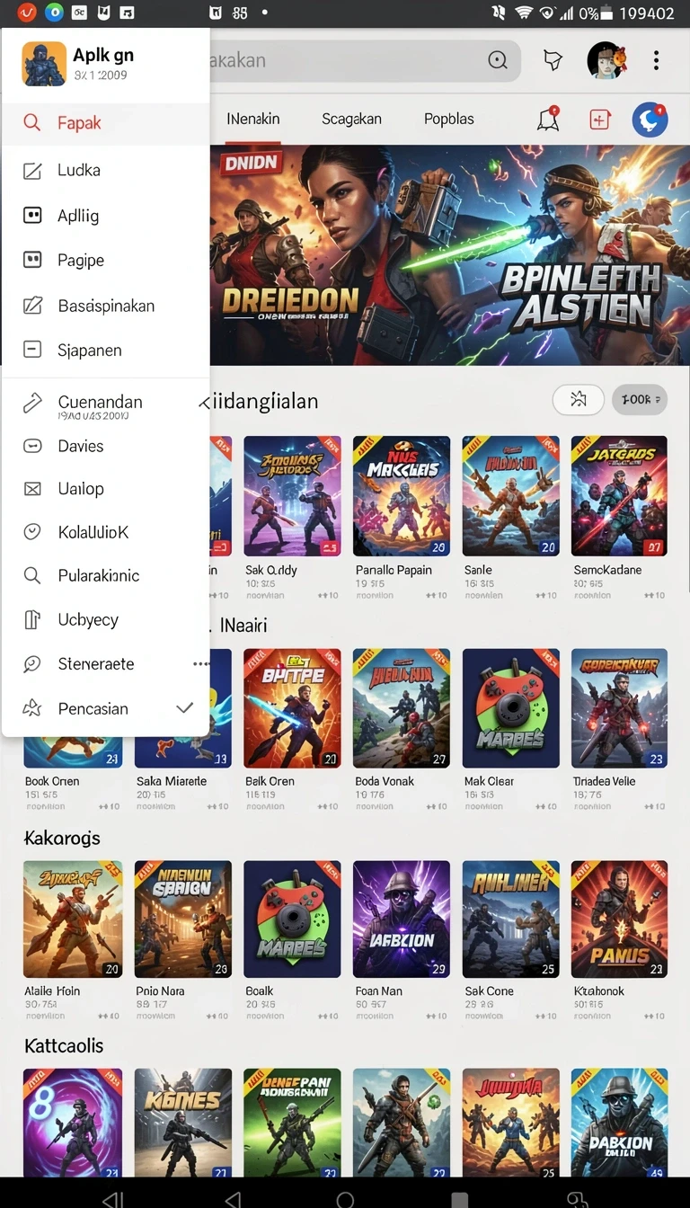Beragam pilihan permainan menarik dalam aplikasi Download 6r6r APK untuk Android.