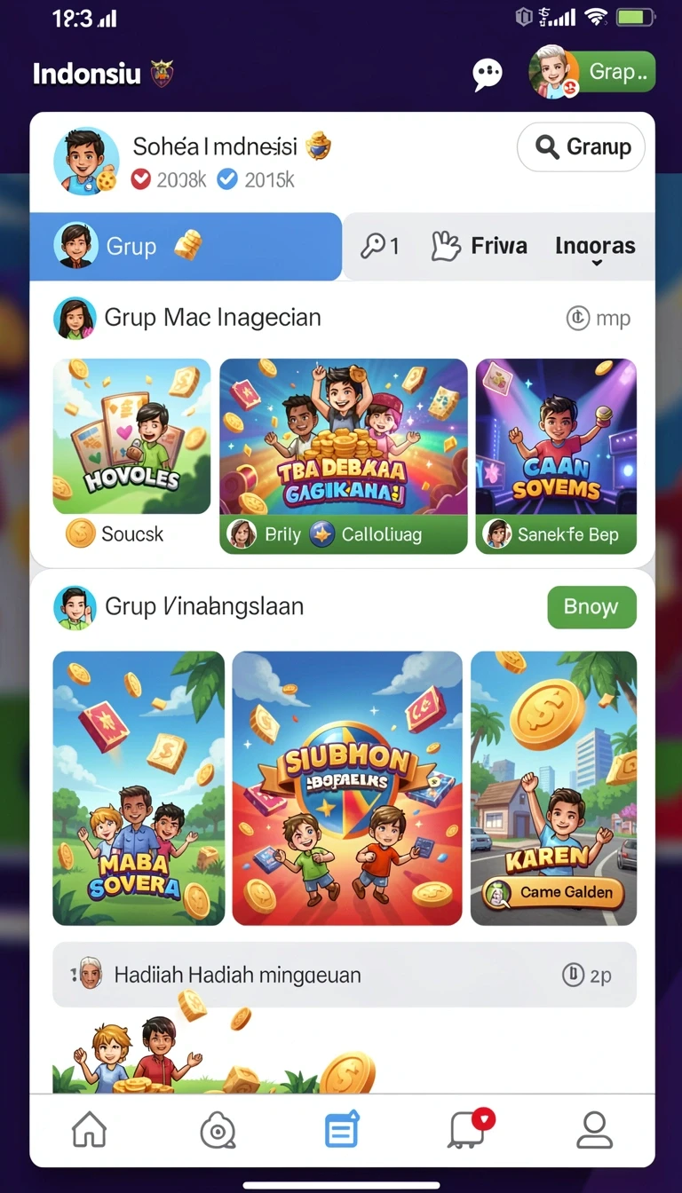 Beragam pilihan permainan menarik dalam aplikasi Download langit777 APK untuk Android.
