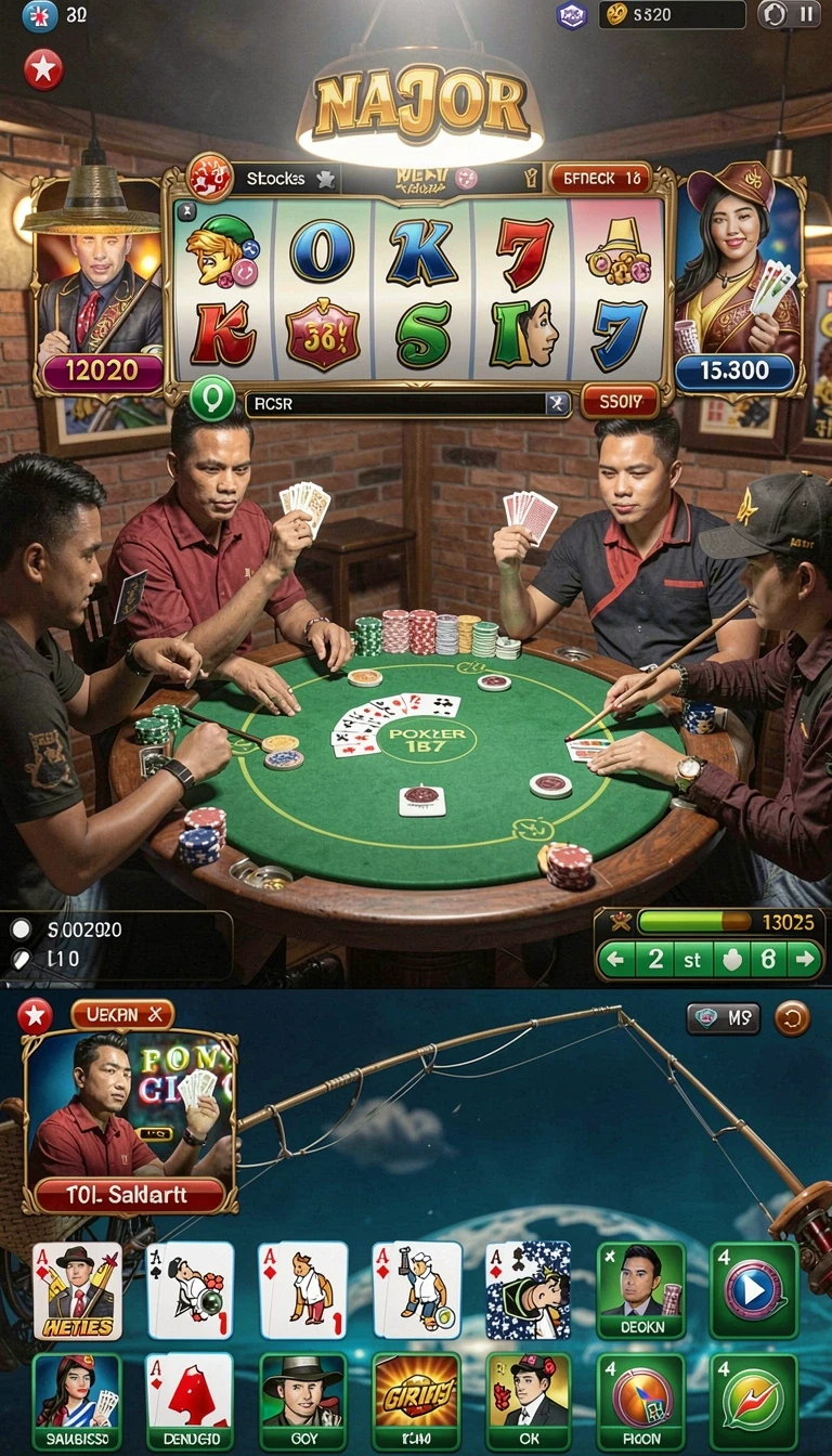 Beragam pilihan permainan menarik dalam aplikasi Download tiket100 APK untuk Android.